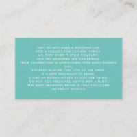 Money Tree/Wishing Well Invitation Insert