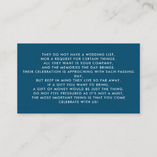 Money Tree/Wishing Well Invitation Insert