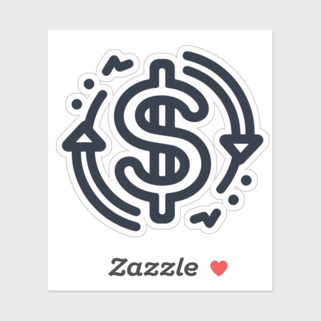 Money Vinyl Sticker - Dollar Sign Art Decal  (Sheet)