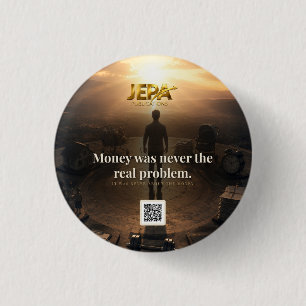 Money Was Never the Real Problem Book Quote 3 Cm Round Badge