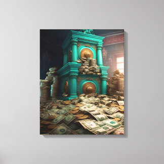 Money Wealth Prosperity Abundance Treasure Room Canvas Print