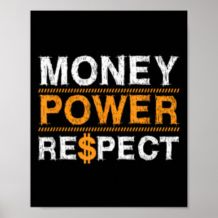 Money Wer Respect Rap Lover Entrepreneur Christmas Poster