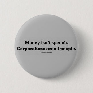 MoneySpeechCorpPerson 6 Cm Round Badge