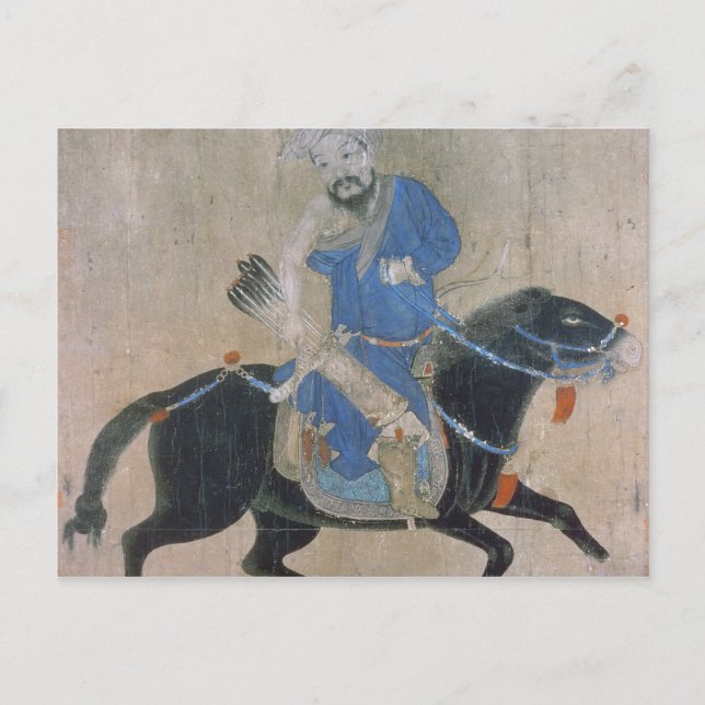 Mongol archer on horseback postcard (Front)