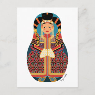 Mongol Matryoshka Postcard