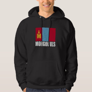 Mongol Uls Flag Grunge Vintage Souvenir Mongolia Hoodie
