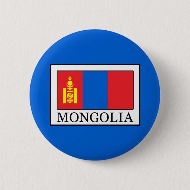 Mongolia 6 Cm Round Badge (Front)