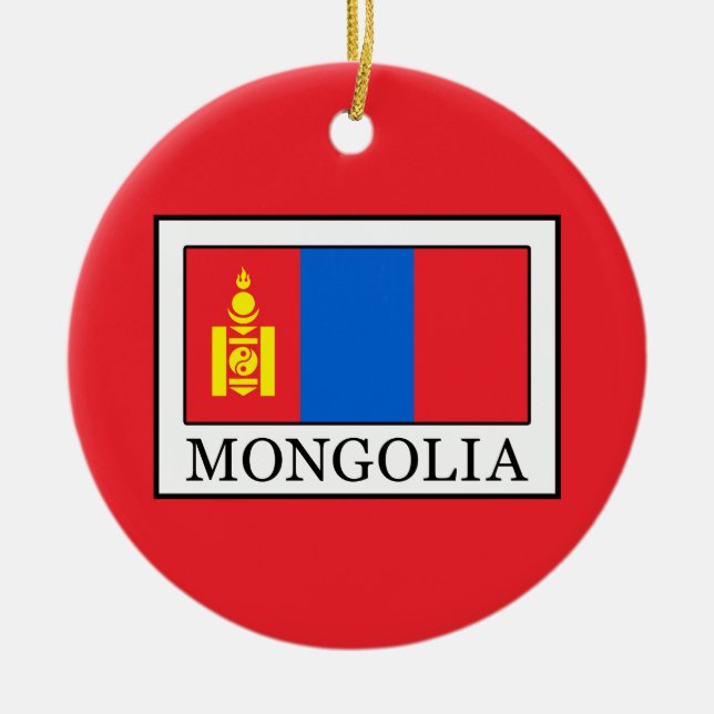 Mongolia Ceramic Ornament (Front)