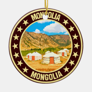Mongolia ceramic ornament