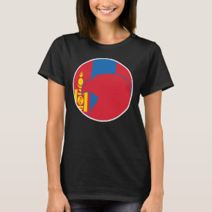 Mongolia Falcon Mongolian National Animal Flag T-Shirt