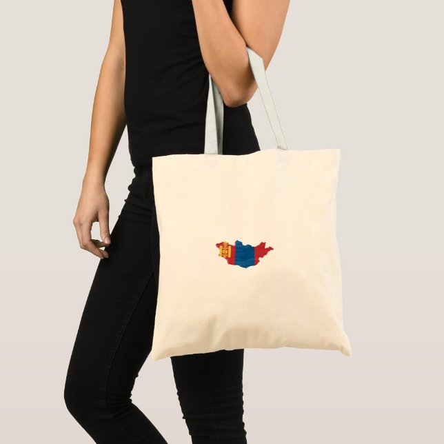 Mongolia flag and map tote bag (Front (Product))
