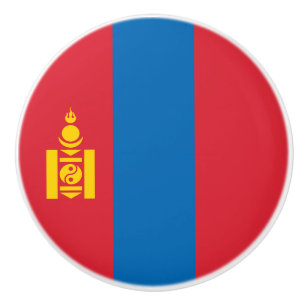 Mongolia Flag Ceramic Knob