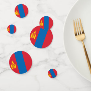 Mongolia flag confetti
