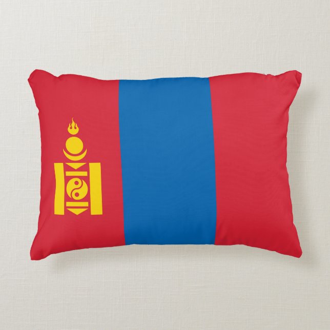 Mongolia flag decorative cushion (Front)