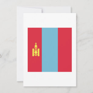 Mongolia Flag Emblem Card