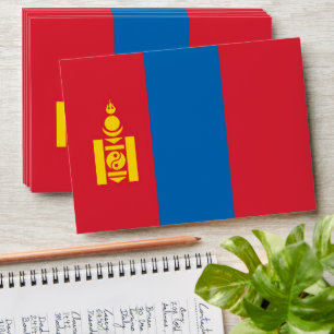 Mongolia flag envelope