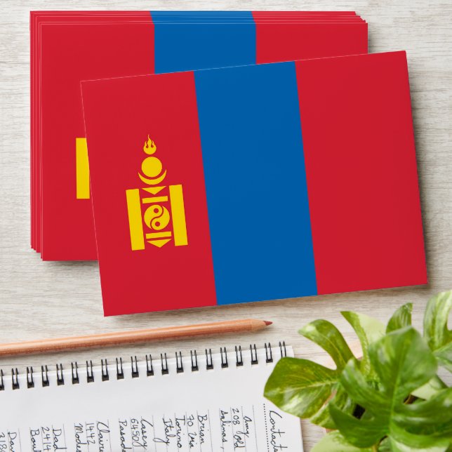 Mongolia flag envelope (Stacked)