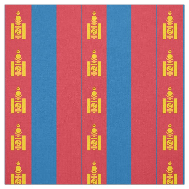 Mongolia Flag Fabric (Swatch)