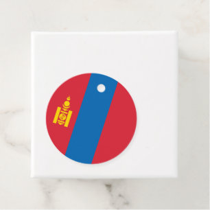Mongolia flag favour tags