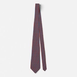 Mongolia Flag Hearts Tie