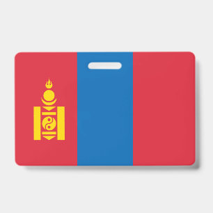 Mongolia flag ID badge