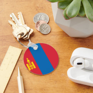 Mongolia flag key ring
