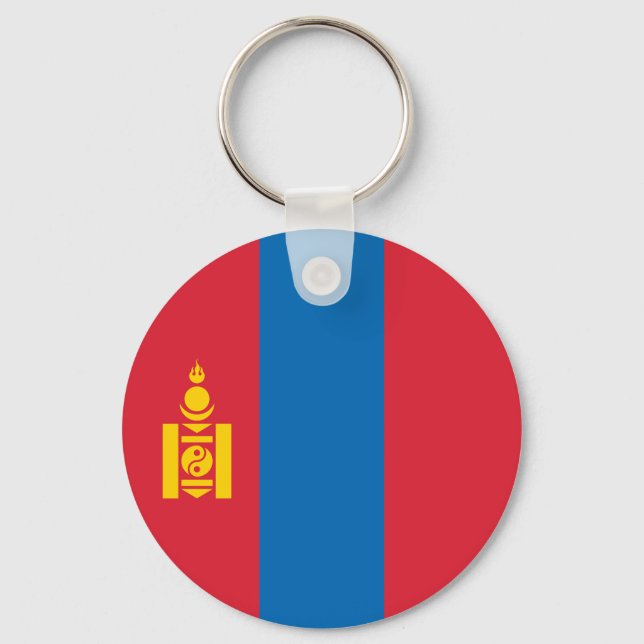 Mongolia Flag Key Ring (Front)