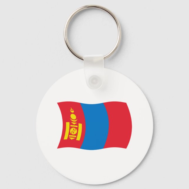 Mongolia Flag Keychain (Front)