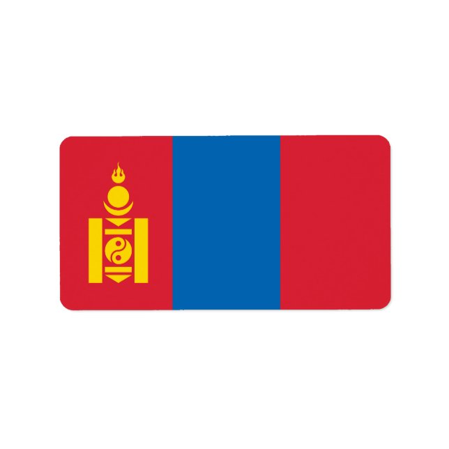 Mongolia flag label (Front)