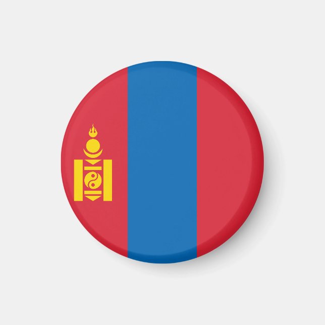 Mongolia flag magnet (Front)