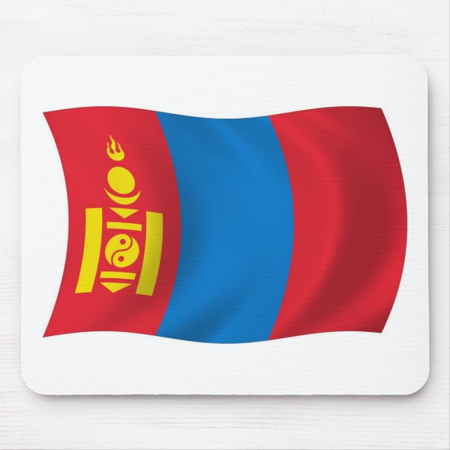 Mongolia Flag Mousepad (Front)
