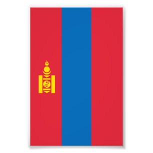 Mongolia flag photo print