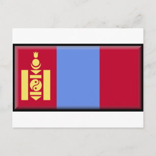 Mongolia Flag Postcard