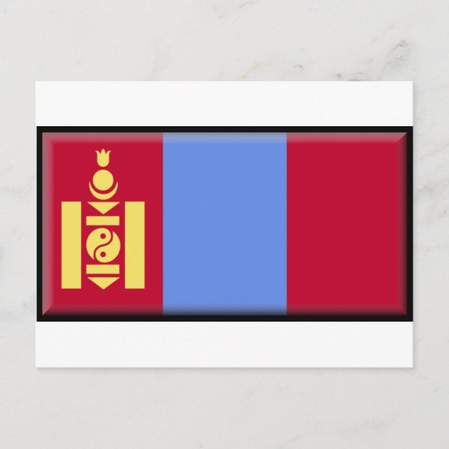 Mongolia Flag Postcard (Front)