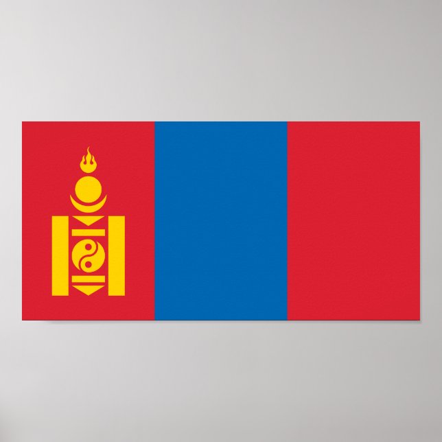 Mongolia Flag Poster (Front)