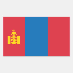 Mongolia Flag Rectangular Sticker