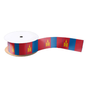 Mongolia Flag Satin Ribbon