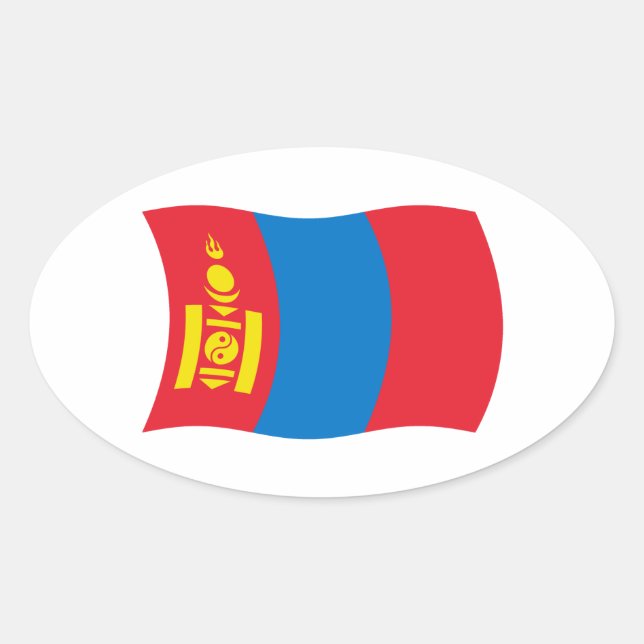 Mongolia Flag Sticker (Front)