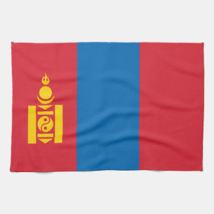 Mongolia Flag Tea Towel