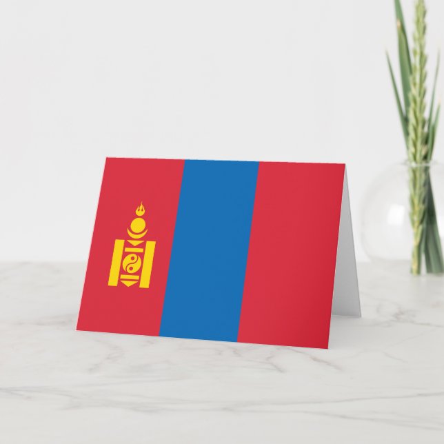 Mongolia flag thank you card (Front)