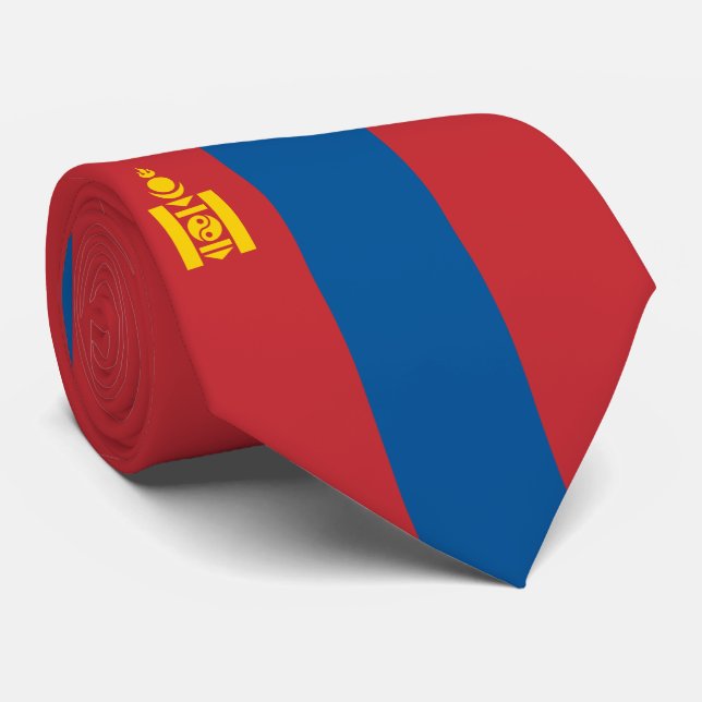 Mongolia Flag Tie (Rolled)