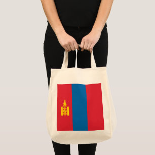 Mongolia flag tote bag