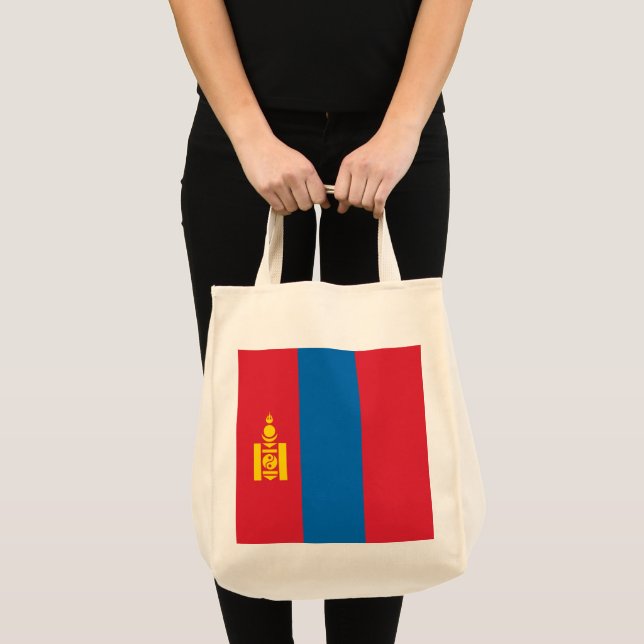 Mongolia flag tote bag (Front (Product))