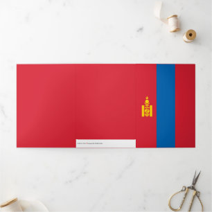Mongolia flag Tri-Fold card