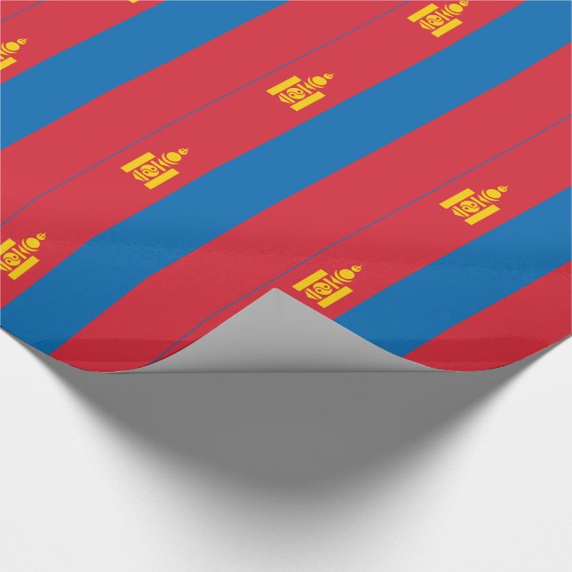 Mongolia Flag Wrapping Paper (Corner)