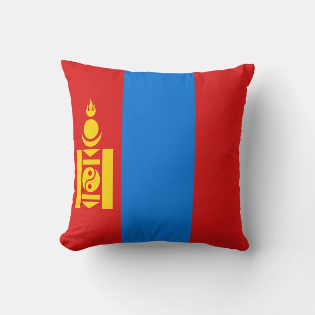 Mongolia Flag x Flag Pillow (Front)