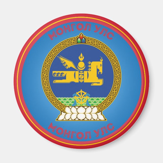 Mongolia Heritage Emblem Magnet (Front)