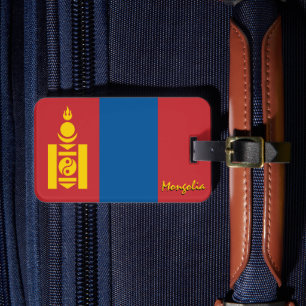 Mongolia Luggage Tags, patriotic Mongolian Flag Luggage Tag
