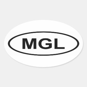 Mongolia "MGL" Oval Sticker
