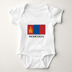 Mongolia (Mongolian) Flag Baby Bodysuit